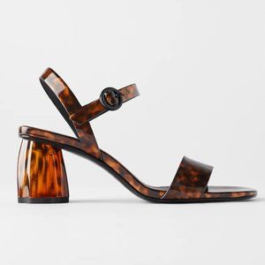 Zara Tortoise Strappy Heel Sandals